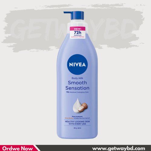 Nivea 48hr Smooth Sensation Deep Nourish Serum Body Lotion with Shea Butter for Dry Skin 625ml
