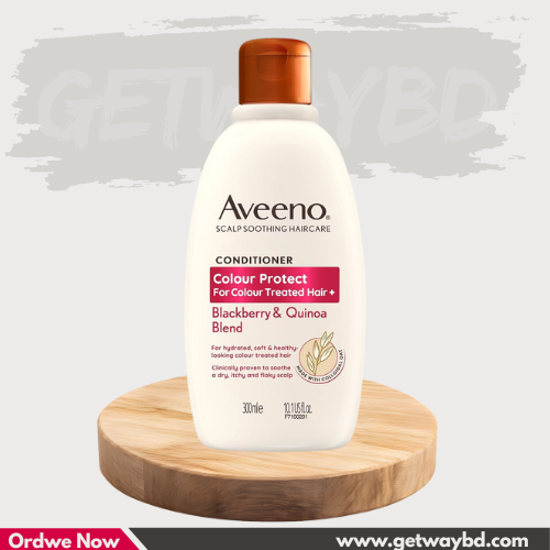 Aveeno Scalp Soothing Colour Protect Conditioner – Blackberry & Quinoa Blend, 300ml