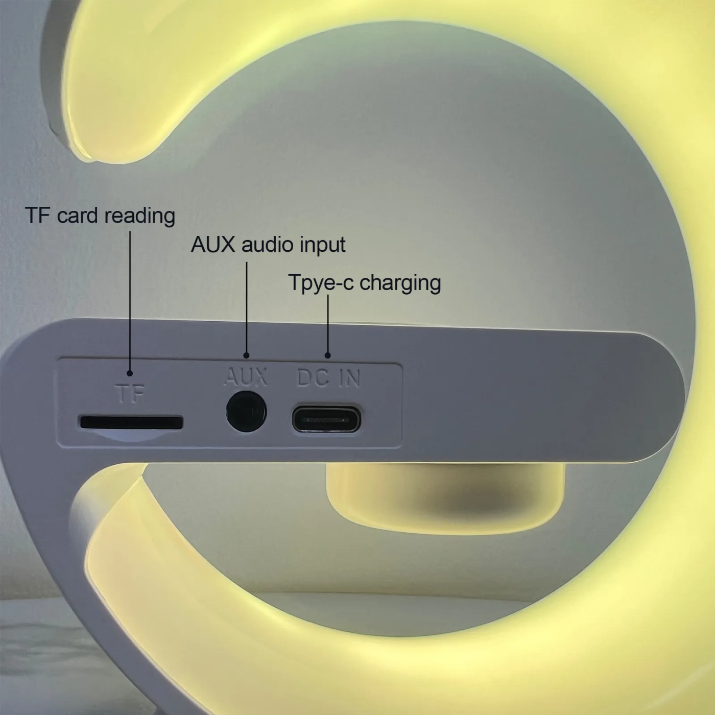 5-in-1 Smart RGB Wireless Charging Lamp Speaker Clock - Image 6