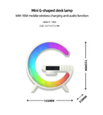 5-in-1 Smart RGB Wireless Charging Lamp Speaker Clock - Image 4