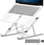 Aluminum Alloy Foldable Laptop Stand, Adjustable Portable Notebook Holder, Ergonomic Desktop Laptop Riser Stand - Image 6