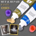 Heat Resistant Waterproof Metal Repair Paste, A&B Cold Weld Adhesive Gel for Strong Bonding