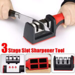 Knife Sharpener – Stainless Steel & Plastic Kitchen Tool