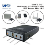 WGP Mini UPS Power Bank for Router, ONU & CCTV (5V/12V/12V Output)