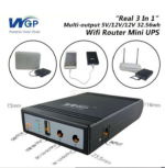 WGP Mini UPS Power Bank for Router, ONU & CCTV (5V/12V/12V Output)