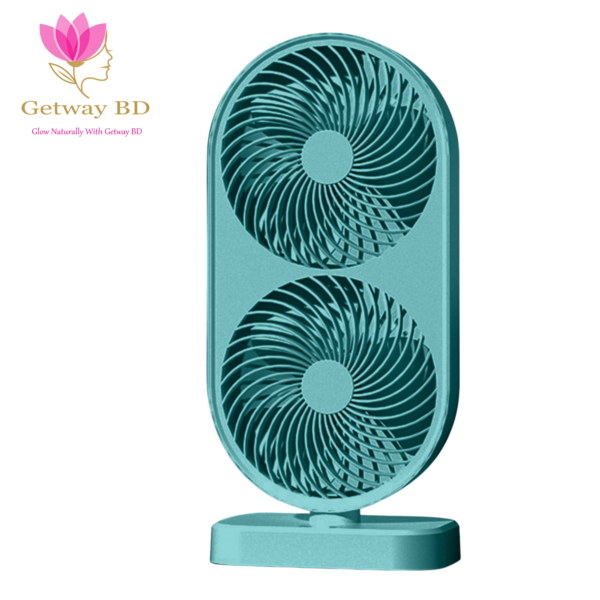 120° Adjustable Double Head Desk Fan