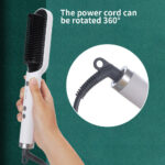 Professional Ceramic Hot Comb Hair Straightener Brush, Anti-Scald Electric Heated Styling Comb, Fast Heating Smart Hair Straightening Brush for Smooth Salon Finish - Image 7