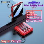 20000mAh Power Bank with LED Display & All-in-One Cable Set - Image 2