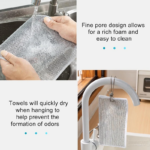Magic Dishwashing Towel Metal Steel Wire Cleaning Rag (5pcs) - Image 4
