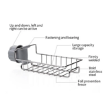 Stainless steel kitchen faucet storage shelf - Image 5