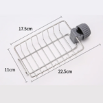 Stainless steel kitchen faucet storage shelf - Image 7