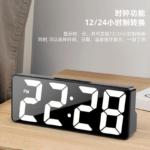 LED Mirror Digital Alarm Clock Table Clock Desktop Clock With Temperature Display - Image 3