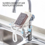 Stainless steel kitchen faucet storage shelf - Image 2