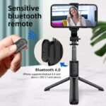 Q07 Selfie Stick Tripod with Fill Light & Bluetooth Remote – 100cm Foldable Phone Stand - Image 6