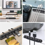 Silicone Wire Organizer for Desk – 5 Port Cable Winder Holder - Image 4