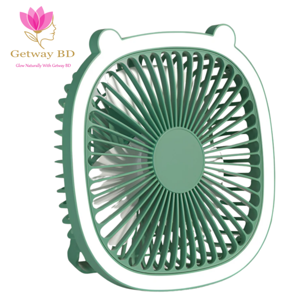 Portable Desktop Fan with LED Night Light