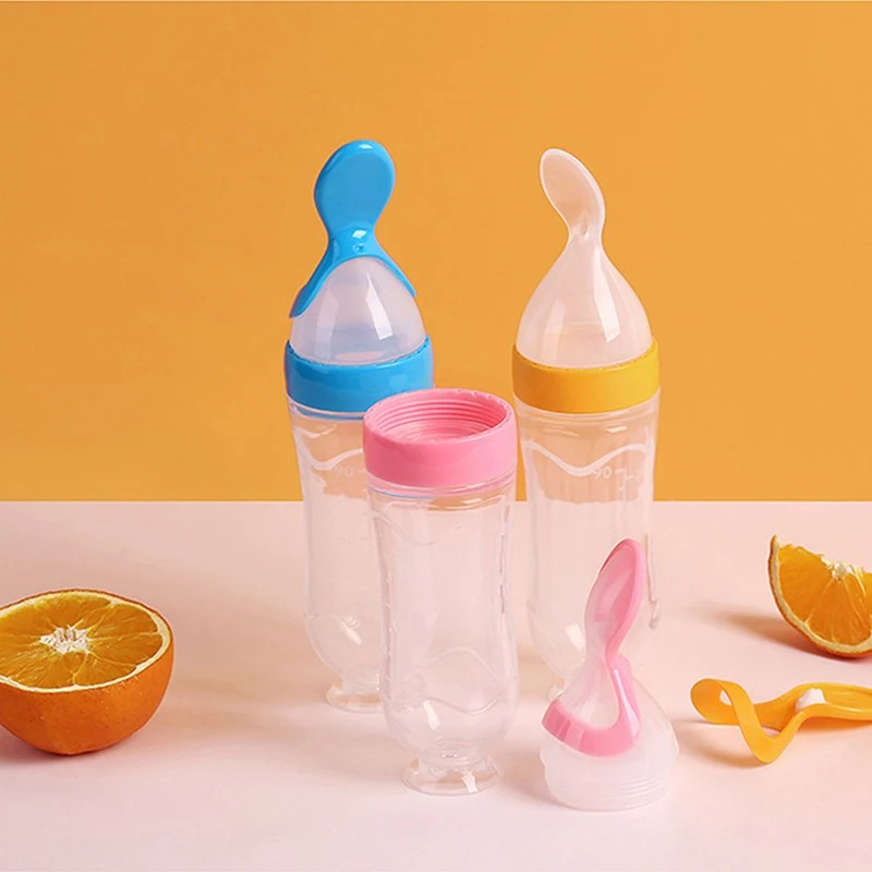image_1775461794247 Squeezing Feeding Bottle Silicone Newborn Baby Training Rice Cereal Food Spoon - Image 1