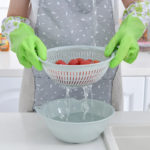 1 Pair Reusable Cleaning Gloves Kitchen Cleaning Gloves with Plush Liner Household Dishwashing Gloves Non-slip Waterproof - Image 2