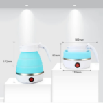 600ML Foldable Electric Travel Kettle Portable Water Boiler For Home Hotel Camping Use Fast Heating Mini Tea Maker Pot - Image 2