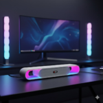 ZHY-R66 Bluetooth Soundbar 14W | Multi-Connectivity, LED Lights, 2.0 Channel | White - Image 2