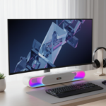 ZHY-R66 Bluetooth Soundbar 14W | Multi-Connectivity, LED Lights, 2.0 Channel | White - Image 4