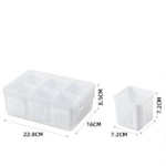 6-Grid Refrigerator Organizer Storage Box – Multi-Compartment Fridge Storage Container - Image 5