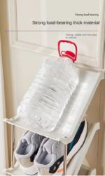 5 Layer Vertical Shoe Rack Space Saving Cabinet With Strong Load Bearing Stainless Steel Stand - Image 6