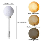 3 Lighting Modes Voice Control Smart Moon Lamp - Image 5