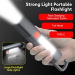 Super Bright COB Side Lights LED XPE Mini Portable Torch Zoomable Waterproof Outdoor Fishing Hunting Camping Flashlight - Image 2