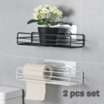 Iron Frame Punch Free Storage Organizer Shelf (2pcs)