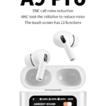 A9 Pro Earphone Touch Screen Wireless Bluetooth 5.4 Headphone ANC/ENC Noise Cancelling In Ear Earbuds With HD Mic Call Headset