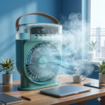 Rechargeable Portable Humidifier LED  Ice Cool Air Cooler Mist Fan