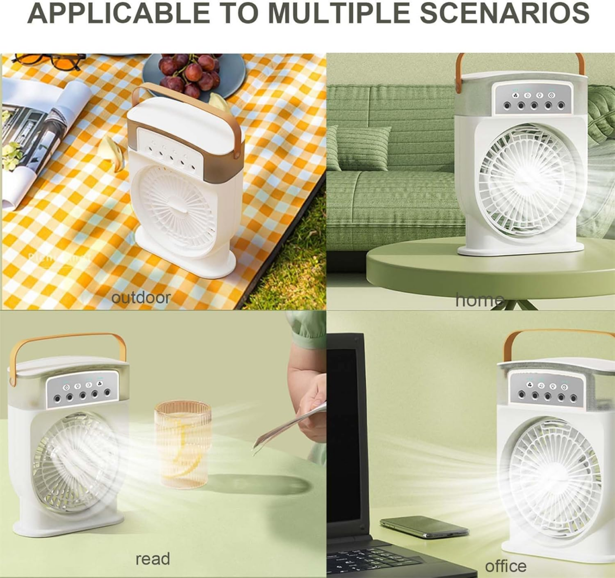 Rechargeable Portable Humidifier LED  Ice Cool Air Cooler Mist Fan - Image 3