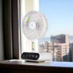 Rechargeable TableTouch Fan With Lamp USB Charging Portable Handheld 3 Gear Speed Desktop Mini Fan (DP 7624 ) - Image 2