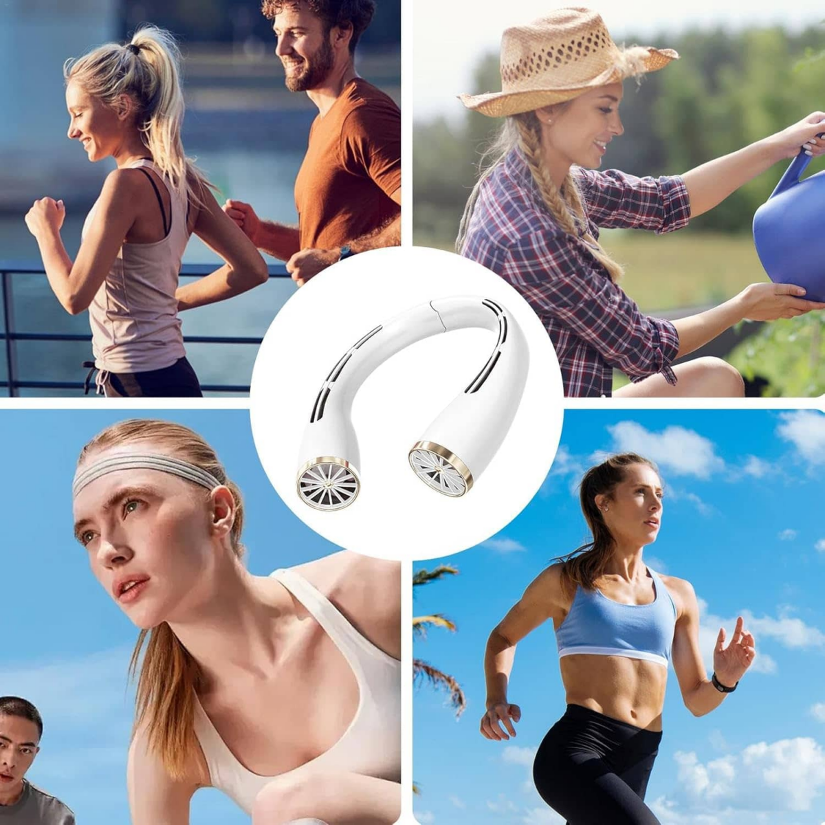 Mini Neck Portable Hanging Rechargeable Air Cooler Summer Sport Fan - Image 2