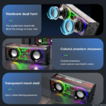 V8 Transparent RGB Light Bluetooth 5.0 Portable Wireless Speaker - Image 3