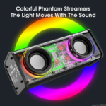 V8 Transparent RGB Light Bluetooth 5.0 Portable Wireless Speaker - Image 4