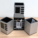 Digital Alarm Clock Pen Holder - Image 2