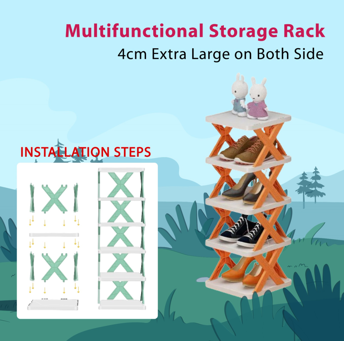 5-Layer Multifunctional Shoe Organizer Rack - Image 6