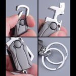 5-in-1 Heavy Duty Key Chain Fidget Spinner Rotatable Keyring - Image 6