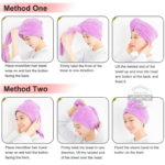 Fast Dry Hair Cap 1PC Microfiber Hair Fast Drying Dryer Towel Bath Wrap Hat - Image 2