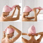 Fast Dry Hair Cap 1PC Microfiber Hair Fast Drying Dryer Towel Bath Wrap Hat - Image 3