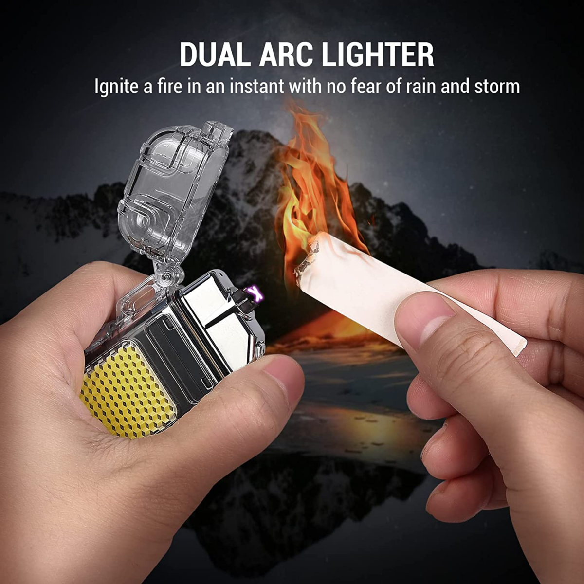 Waterproof Rechargeable Electric ARC Plasma Lighter with Flashlight - Image 2