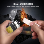 Waterproof Rechargeable Electric ARC Plasma Lighter with Flashlight - Image 2