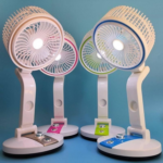 LR-2018 Portable Table Fan with 21 SMD LED Light, Quiet Strong Wind Mini Desktop Fan for Home Office Travel - Image 2