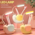 Snail LED Desk Lamp with Pen Holder – USB Rechargeable Kids Study Light, Eye Care Night Lamp for Study Table - Image 4
