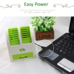 USB Mini Air Conditioner Portable Personal Cooling Fan Double Air Outlet Summer Desktop Air Cooler Fan - Image 6