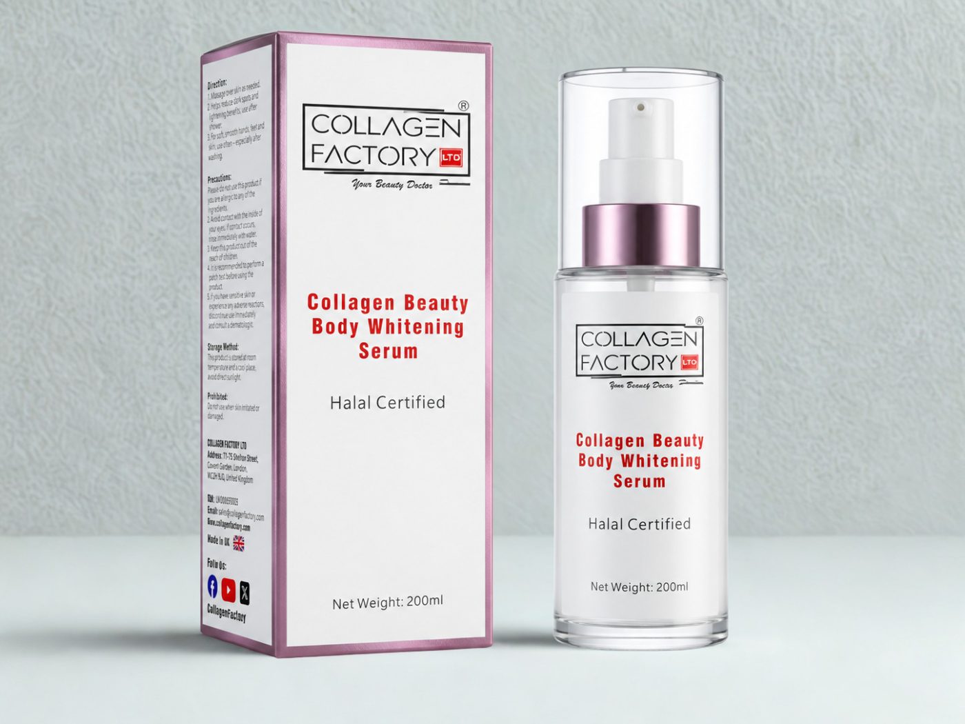 Collagen Factory Beauty Body Whitening Serum 200ml - Image 3