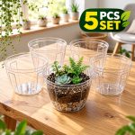 Premium 5 Inch Transparent Plant Pot - Image 5