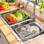 Extra Large adjustable stainless steel sink drain basket – Adjustable